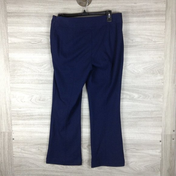 Grey Jason Wu Navy Cropped Flare Leg Pants - Picture 6 of 8